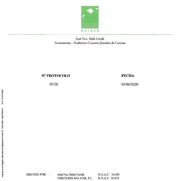 Portada Informe d'Auditoria 2019