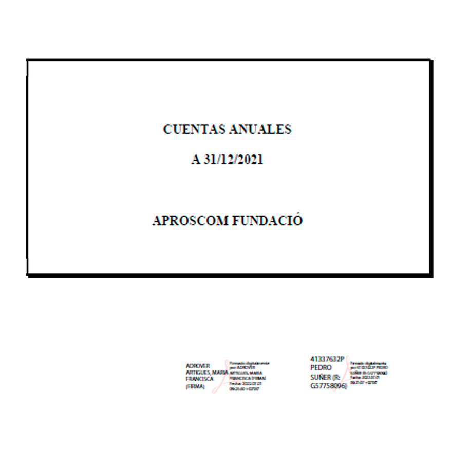 Portada Comptes Anuals 2021